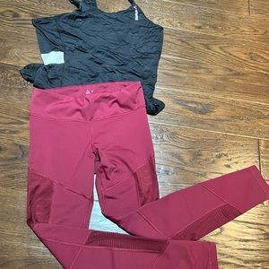 Reebok Burgundy Leggings